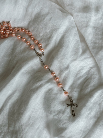 Elegant and Devotional Pearl Rosary Jewelry
