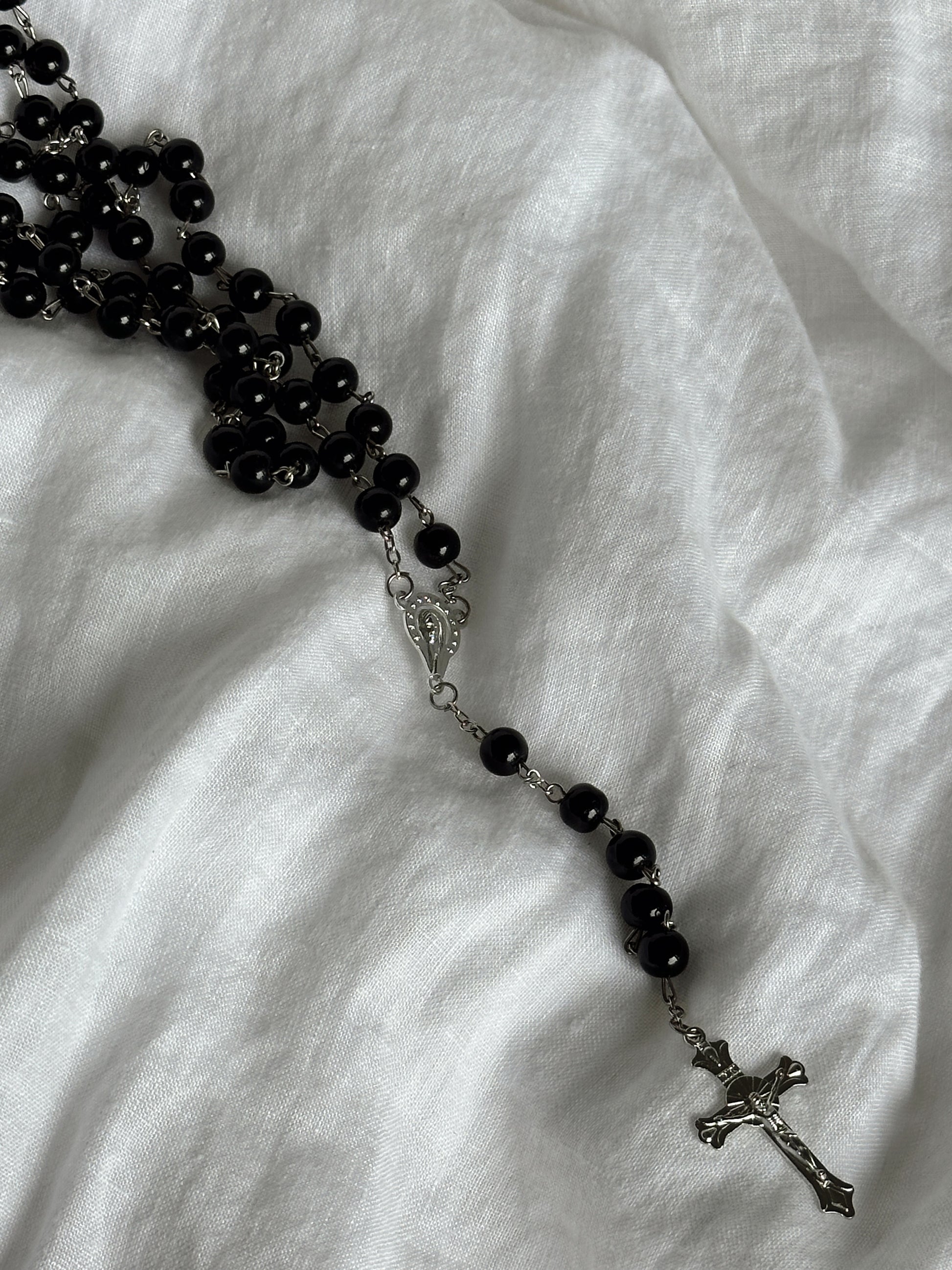 Pearl Rosary Necklace for Religious Gifts